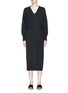 Main View - Click To Enlarge - VINCE - Belted side split wool-cashmere knit dress