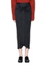 Main View - Click To Enlarge - VINCE - Tie pleated crepe de Chine midi skirt