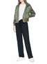 Figure View - Click To Enlarge - VINCE - Ruched hooded bomber jacket