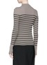 Back View - Click To Enlarge - VINCE - Stripe mock neck cashmere sweater