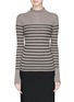 Main View - Click To Enlarge - VINCE - Stripe mock neck cashmere sweater