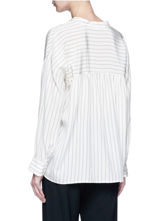Back View - Click To Enlarge - VINCE - Stripe silk top