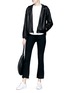 Figure View - Click To Enlarge - VINCE - Hooded lambskin leather jacket