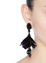 Figure View - Click To Enlarge - OSCAR DE LA RENTA - 'Mini Impatiens' petal glass crystal drop clip earrings