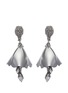 Main View - Click To Enlarge - OSCAR DE LA RENTA - 'Mini Impatiens' metallic petal glass crystal drop clip earrings