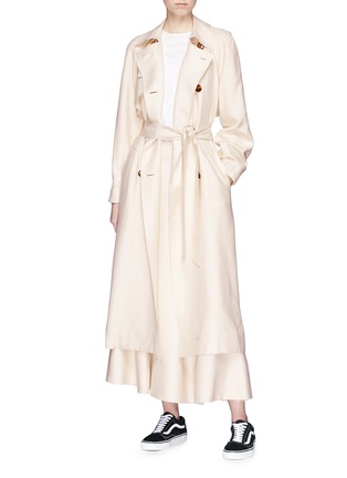 Figure View - Click To Enlarge - ELIZABETH AND JAMES - 'Dakotah' belted woven trench coat