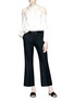 Figure View - Click To Enlarge - ELIZABETH AND JAMES - 'Mira' quilted cropped twill pants