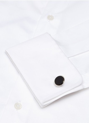 Figure View - Click To Enlarge - LANVIN - Onyx round cufflinks