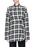Main View - Click To Enlarge - HELMUT LANG - Safety pin check plaid flannel shirt