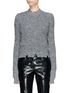 Main View - Click To Enlarge - HELMUT LANG - Distressed hem marl cotton blend sweater
