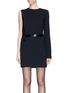Main View - Click To Enlarge - HELMUT LANG - Single sleeve harness mini suiting dress