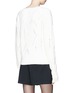 Back View - Click To Enlarge - HELMUT LANG - Lambs wool drop needle rib knit sweater