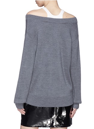 Back View - Click To Enlarge - T BY ALEXANDER WANG - Tank panel Merino wool sweater
