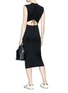 Figure View - Click To Enlarge - T BY ALEXANDER WANG - Drawstring cutout back dress