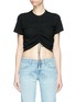Main View - Click To Enlarge - T BY ALEXANDER WANG - Drawstring front cropped T-shirt