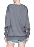 Back View - Click To Enlarge - T BY ALEXANDER WANG - Cut-out sleeve Merino wool cardigan