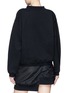 Back View - Click To Enlarge - T BY ALEXANDER WANG - OVERSIZED FLEECE-LINED SWEATSHIRT