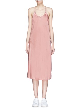 Main View - Click To Enlarge - T BY ALEXANDER WANG - 'Wash & Go' racerback satin slip dress