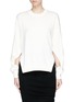 Main View - Click To Enlarge - T BY ALEXANDER WANG - Twist cutout sleeve Merino wool sweater