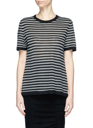 Main View - Click To Enlarge - T BY ALEXANDER WANG - 'Wash & Go' stripe Merino wool blend T-shirt