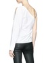 Back View - Click To Enlarge - T BY ALEXANDER WANG - Ruched one-shoulder poplin top