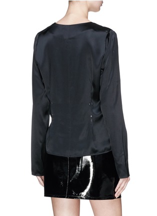 Back View - Click To Enlarge - T BY ALEXANDER WANG - Stud silk charmeuse top