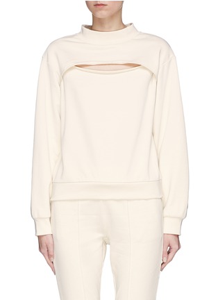 Main View - Click To Enlarge - T BY ALEXANDER WANG - Slit front French terry sweatshirt