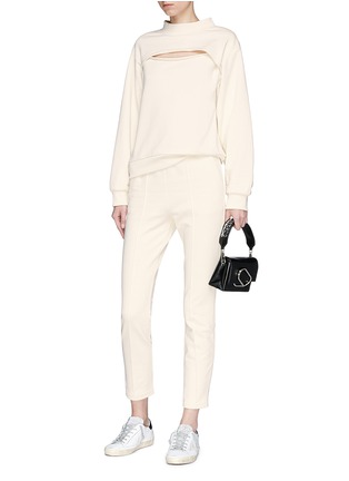 Figure View - Click To Enlarge - T BY ALEXANDER WANG - Slit front French terry sweatshirt