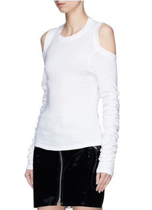 Detail View - Click To Enlarge - T BY ALEXANDER WANG - Wraparound sleeve tie tank top
