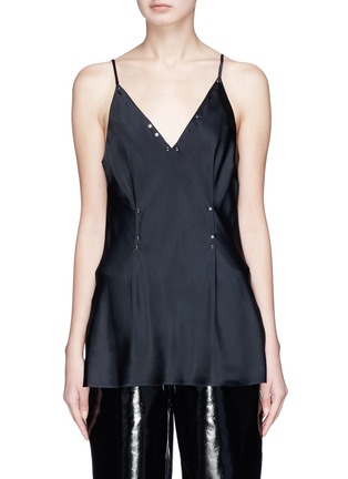 Main View - Click To Enlarge - T BY ALEXANDER WANG - Stud silk charmeuse camisole top