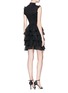 Back View - Click To Enlarge - ALICE & OLIVIA - 'Janice' tiered ruffle knit dress
