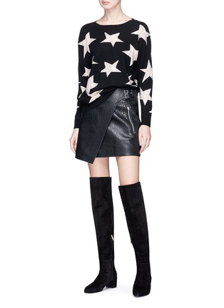 Figure View - Click To Enlarge - ALICE & OLIVIA - 'Bao' strass star intarsia wool sweater