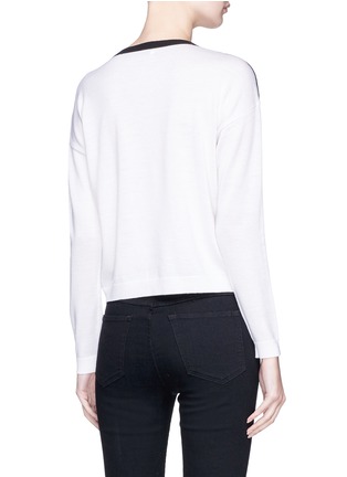 Back View - Click To Enlarge - ALICE & OLIVIA - 'Emerson' embellished Stace Face intarsia sweater