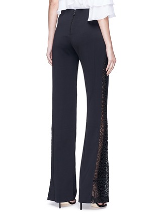 Back View - Click To Enlarge - ALICE & OLIVIA - 'Mandy' guipure lace panel suiting pants