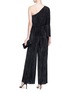 Figure View - Click To Enlarge - ALICE & OLIVIA - 'Keiko' pleated satin one-shoulder jumpsuit