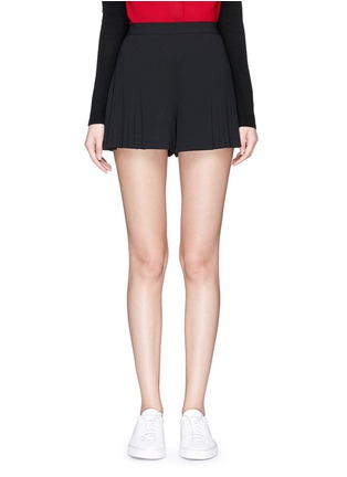 Main View - Click To Enlarge - ALICE & OLIVIA - 'Graham HW' pleated crepe shorts