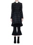 Main View - Click To Enlarge - ALICE & OLIVIA - 'Marcia' embellished collar check wool blend coat