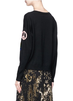 Back View - Click To Enlarge - ALICE & OLIVIA - 'Eleni' slogan wool sweater