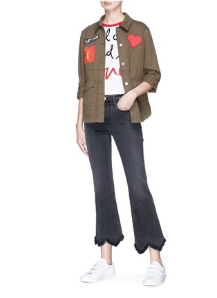Figure View - Click To Enlarge - ALICE & OLIVIA - 'Charline' patch military jacket