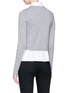 Back View - Click To Enlarge - ALICE & OLIVIA - 'Nikia' shirt underlay slogan embroidered sweater