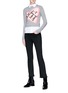 Figure View - Click To Enlarge - ALICE & OLIVIA - 'Nikia' shirt underlay slogan embroidered sweater