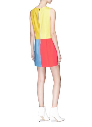 Back View - Click To Enlarge - ALICE & OLIVIA - 'Clyde' colourblock print shift dress