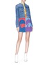 Figure View - Click To Enlarge - ALICE & OLIVIA - 'Clyde' colourblock print shift dress