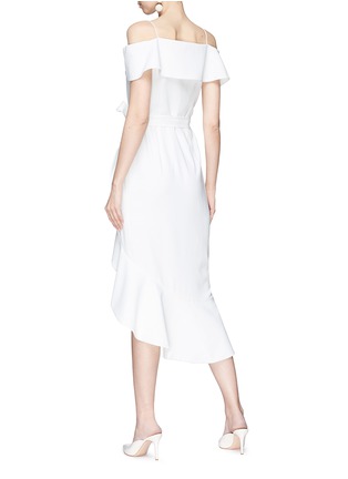 Figure View - Click To Enlarge - ALICE & OLIVIA - 'Josie' off-shoulder asymmetric ruffle wrap dress