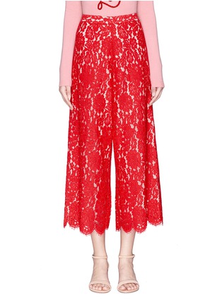 Main View - Click To Enlarge - ALICE & OLIVIA - 'Olsen' floral guipure lace culottes