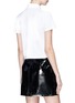 Back View - Click To Enlarge - ALICE & OLIVIA - 'Marsha' Stace Face print cropped polo shirt
