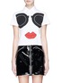Main View - Click To Enlarge - ALICE & OLIVIA - 'Marsha' Stace Face print cropped polo shirt