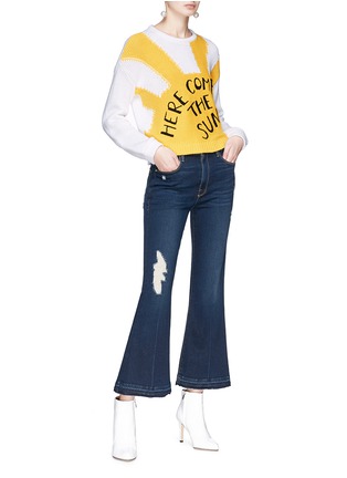 Figure View - Click To Enlarge - ALICE & OLIVIA - 'Leena' slogan embroidered sweater