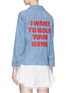 Back View - Click To Enlarge - ALICE & OLIVIA - 'Eloise' slogan patch shirt