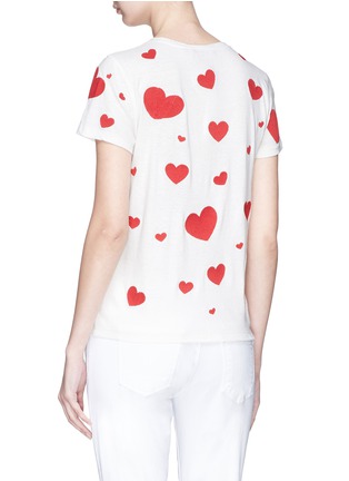 Back View - Click To Enlarge - ALICE & OLIVIA - 'Rylyn' heart embroidered T-shirt